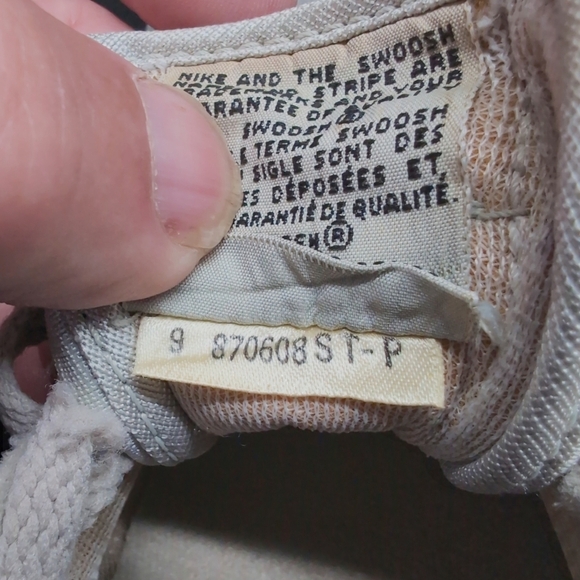 1980s Nike Sz 9 Gray White Waffle Running Shoes 9 870608 S - Picture 9 of 10